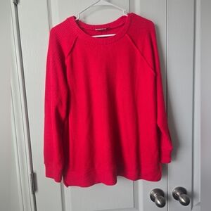Zenana Outfitters Vibrant Red Crew Neck Sweater Nwot Sz Medium